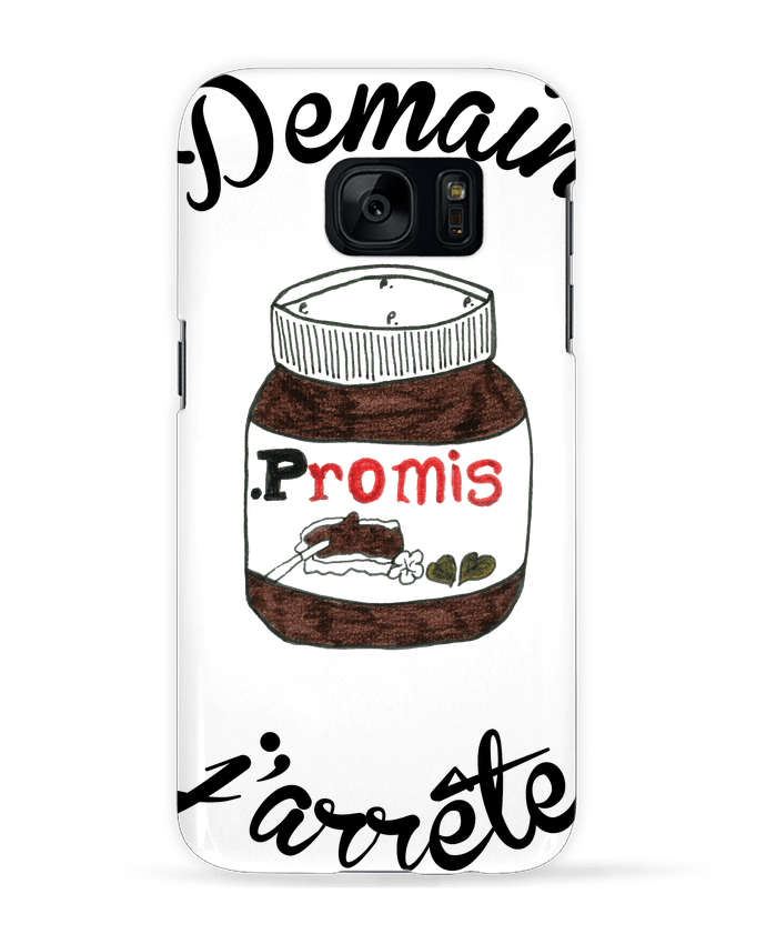 Case 3D Samsung Galaxy S7 Demain j'arrête le Nutella by Promis