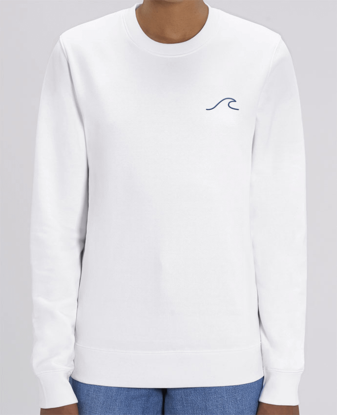 Unisex Crew Neck Sweatshirt 350G/M² Changer brodé Wave Par tunetoo