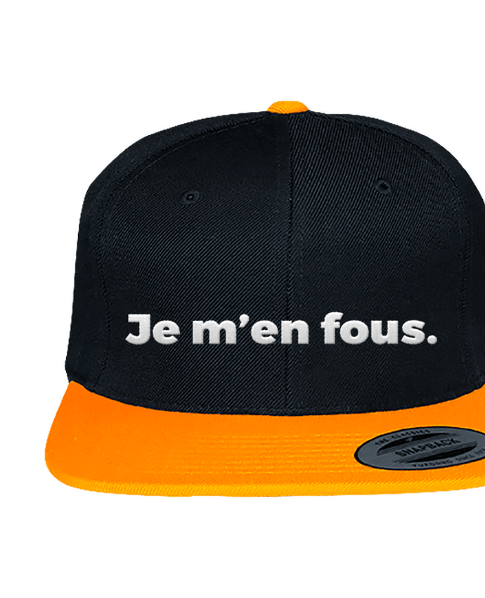Snapback cap two-one varsity bicolore Je m'en fous. by tunetoo