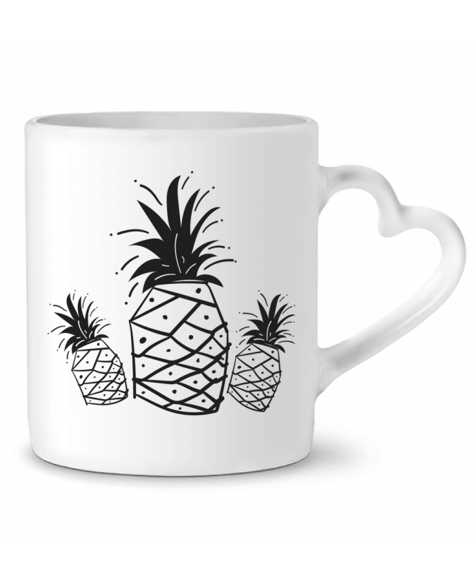 Mug coeur CRAZY PINEAPPLE par IDÉ'IN