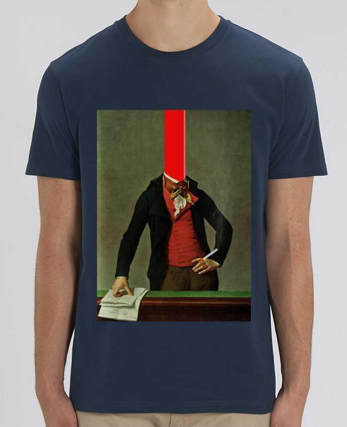 T-Shirt The red stripe in the head and the cigarette in the hand by Marko Köppe