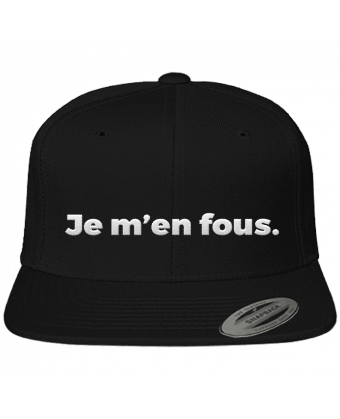 Snapback classique brodé Je m'en fous. par tunetoo