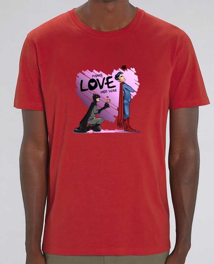 T-Shirt MAKE LOVE NOT WAR (BATMAN VS SUPERMAN) par teeshirt-design.com