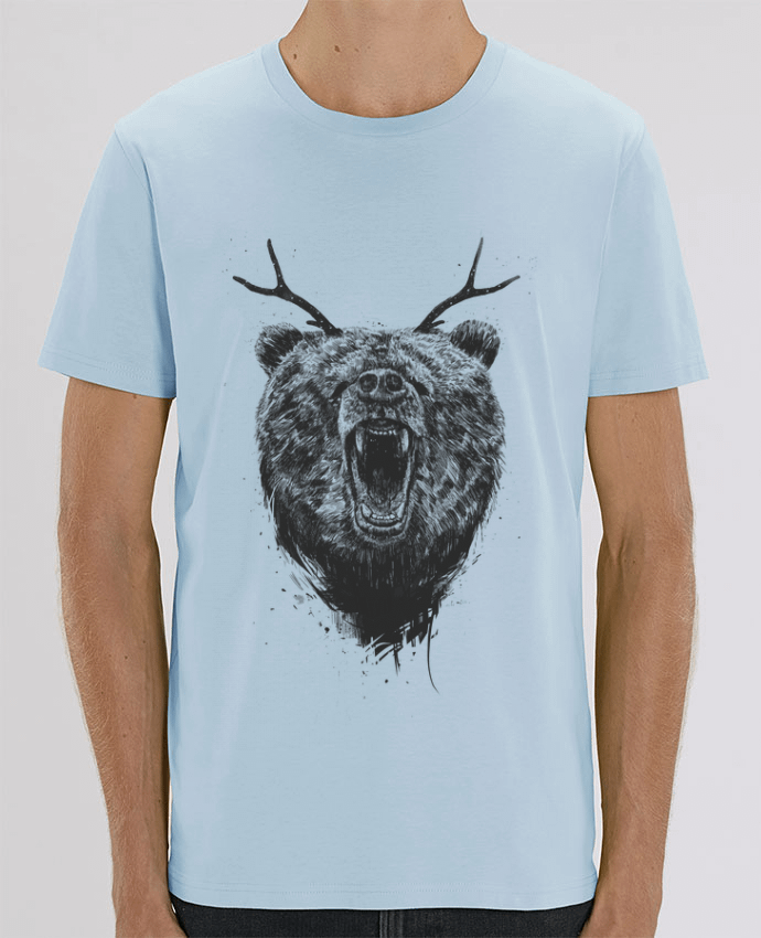 T-Shirt Angry bear with antlers by Balàzs Solti