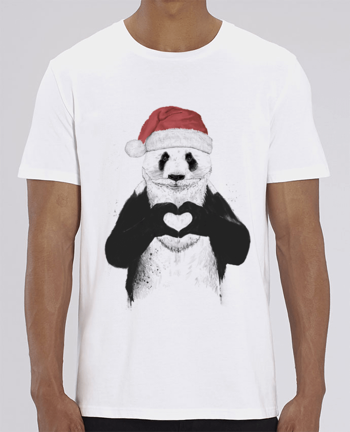 T-Shirt Santa Panda por Balàzs Solti