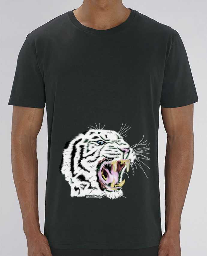 T-Shirt Tigre blanc rugissant por Cameleon