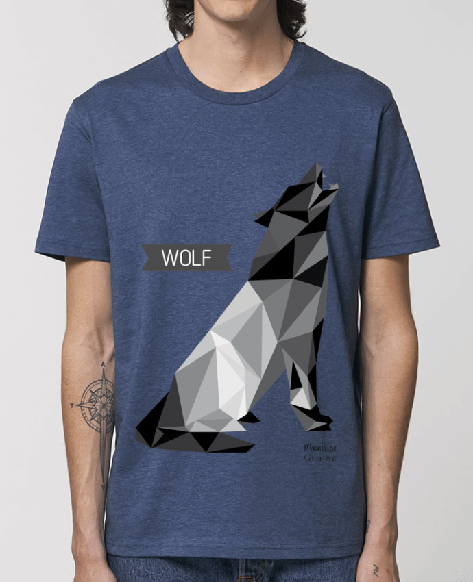 T-Shirt WOLF Origami por Mauvaise Graine