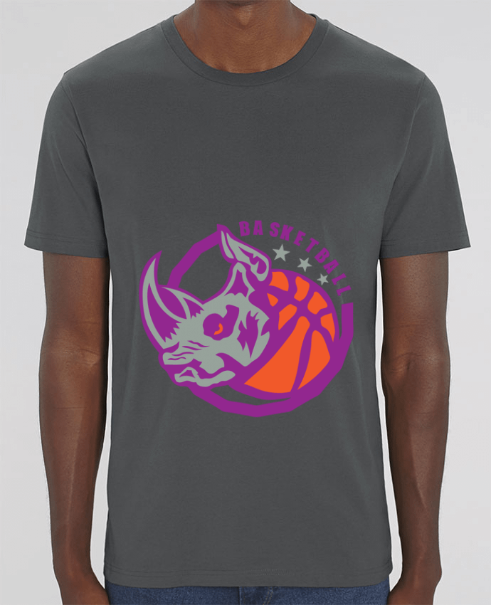 T-Shirt basketball  rhinoceros logo sport club team par Achille