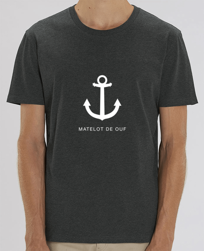 T-Shirt une ancre marine blanche : MATELOT DE OUF ! par LF Design