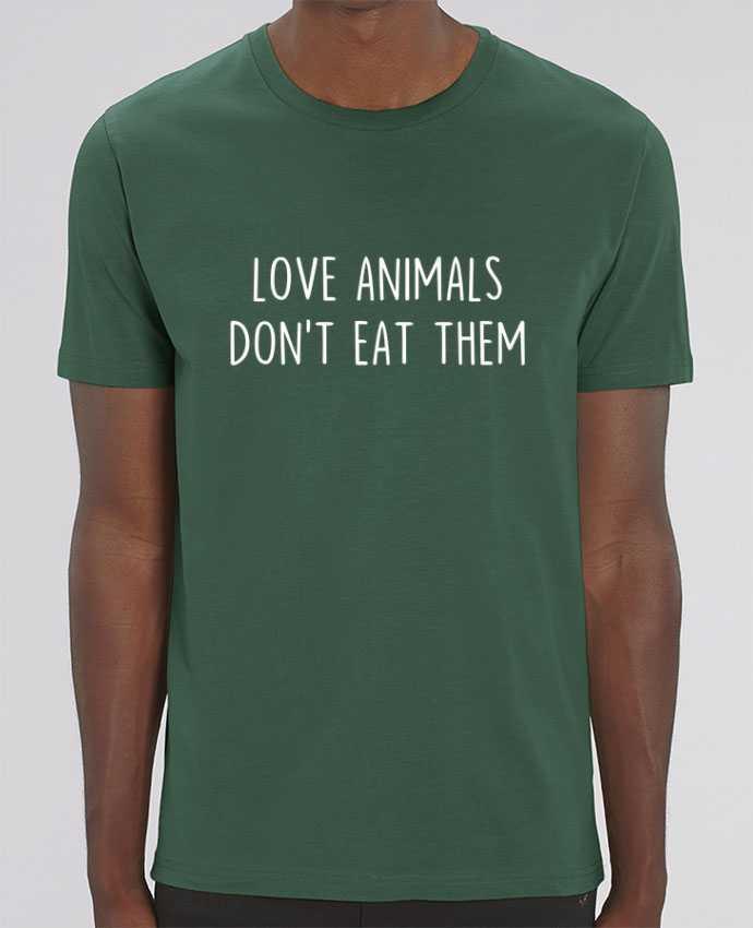 T-Shirt Love animals don't eat them por Bichette