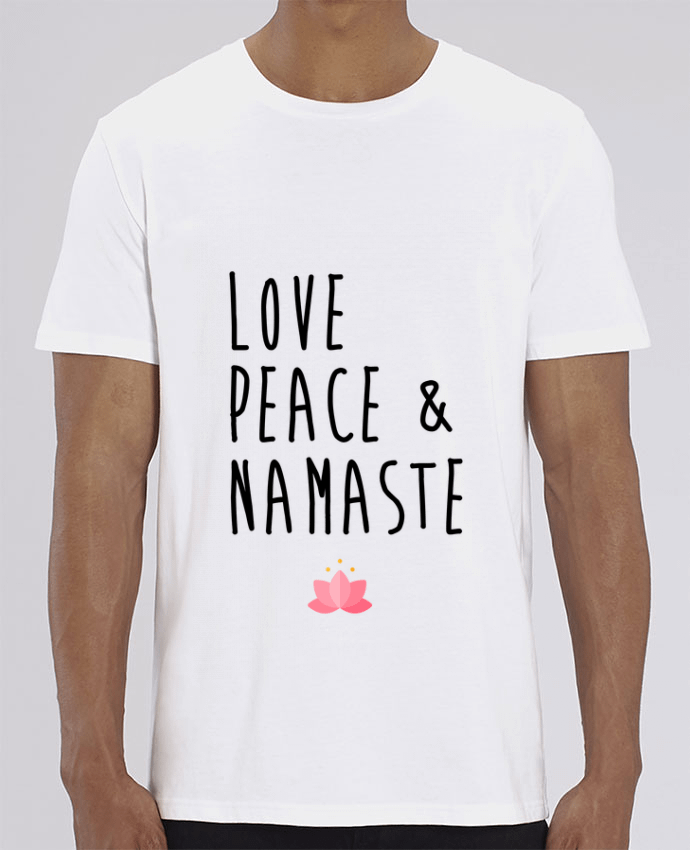 T-Shirt Love, Peace & Namaste par tunetoo