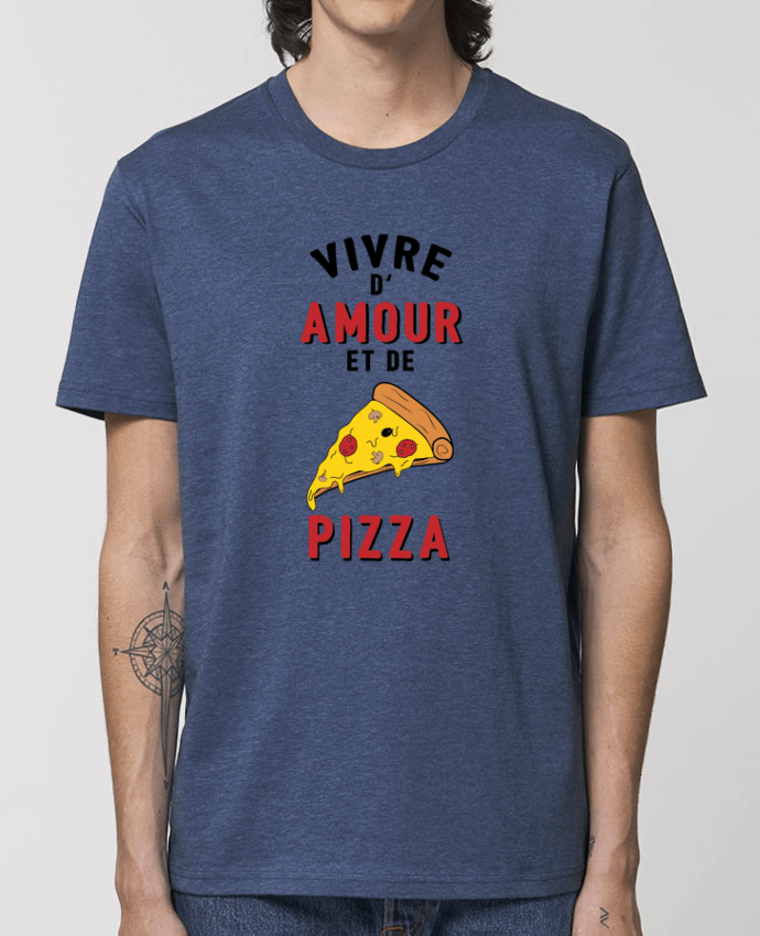 T-Shirt Vivre d'amour et de pizza par tunetoo