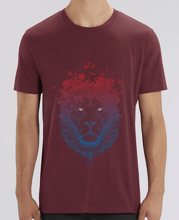 T-Shirt Floral lion III by Balàzs Solti