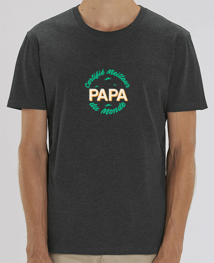 T-Shirt Certifié meilleur papa du monde por tunetoo