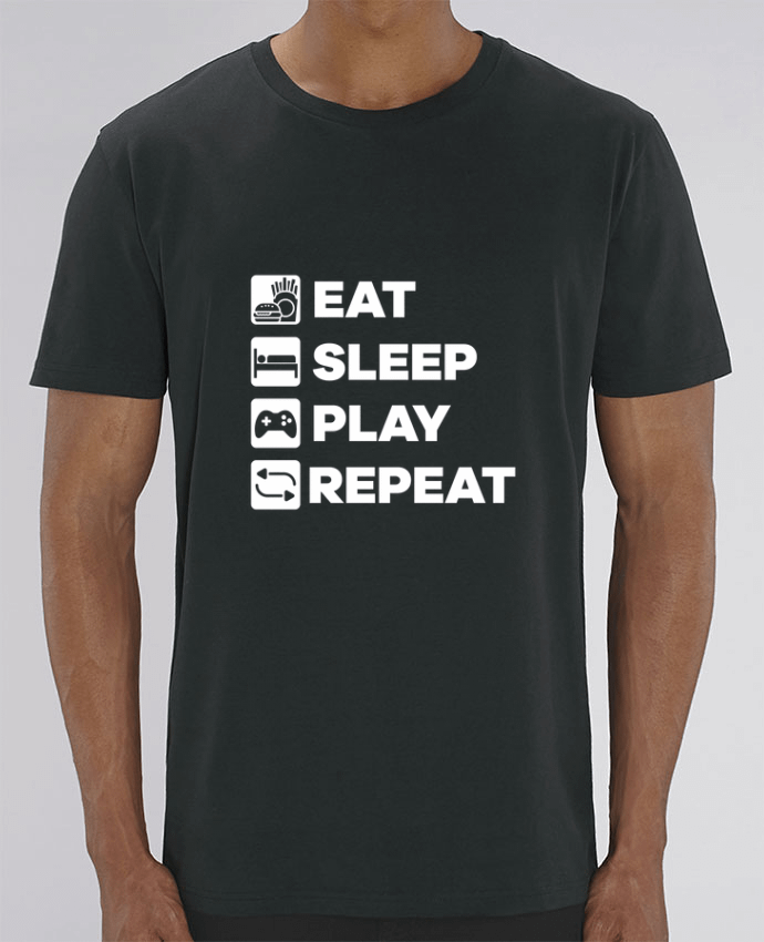 T-Shirt Eat Sleep Play Replay par tunetoo