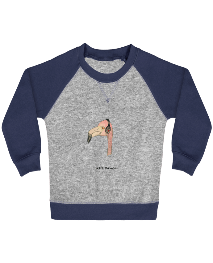 Sweat bébé manches contrastée Flamingo LET'S DANCE by La Paloma par La Paloma