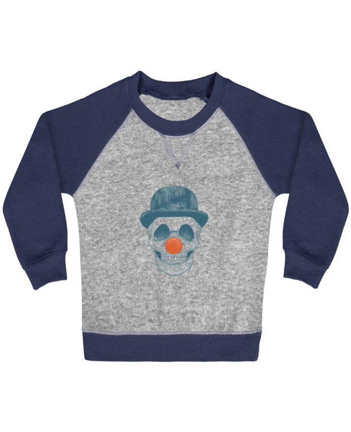 Sweat bébé manches contrastée Dead Clown par Balàzs Solti