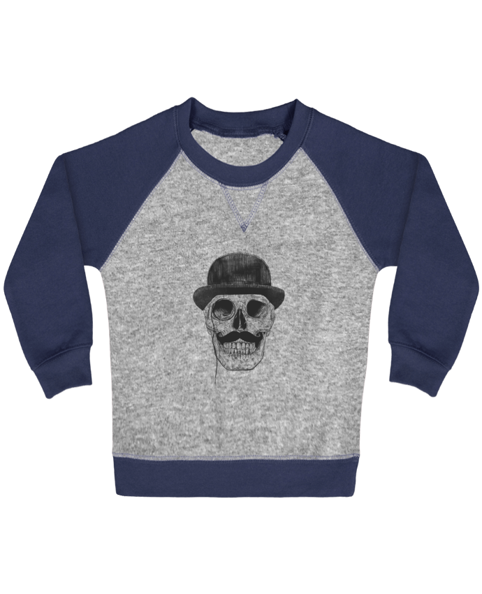 Sweat bébé manches contrastée Gentleman never die par Balàzs Solti