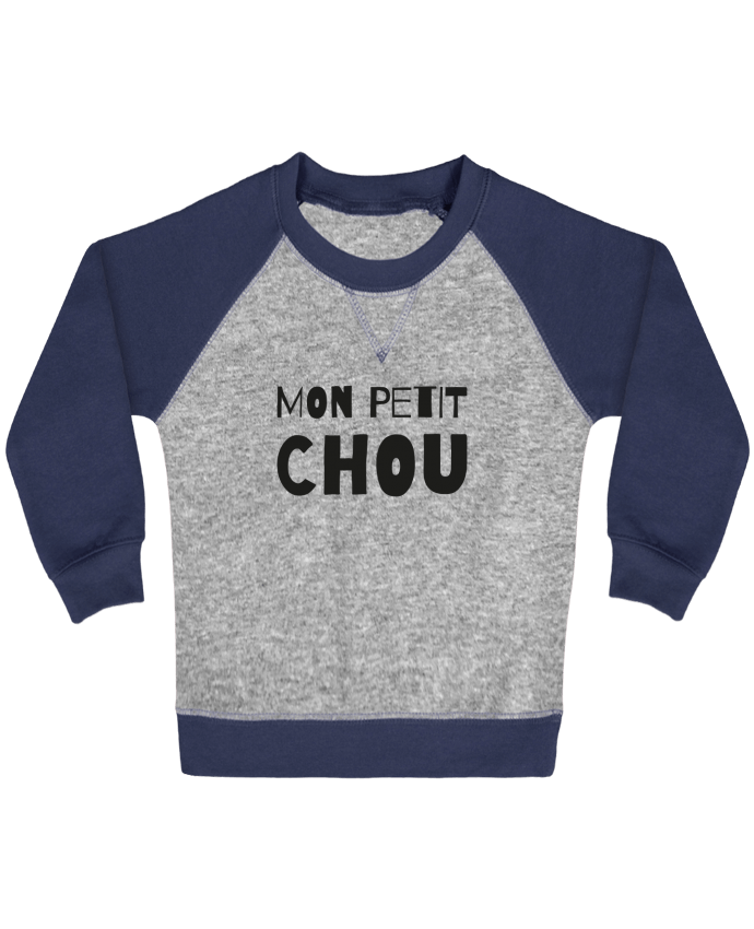 Sweat bébé manches contrastée Mon petit chou par tunetoo
