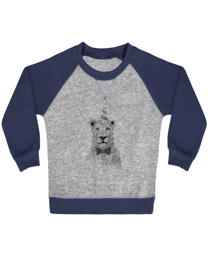 Sweat bébé manches contrastée Get the party started par Balàzs Solti