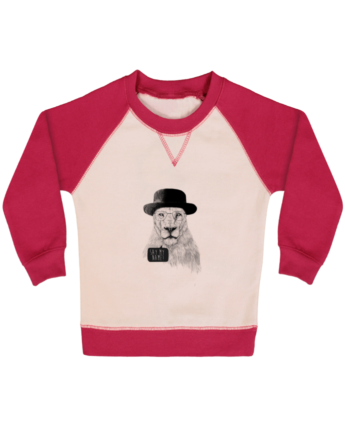 Sweatshirt Baby crew-neck sleeves contrast raglan Say my name by Balàzs Solti