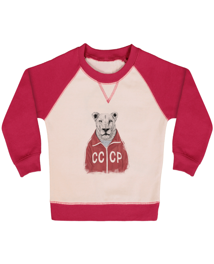 Sweatshirt Baby crew-neck sleeves contrast raglan Soviet by Balàzs Solti