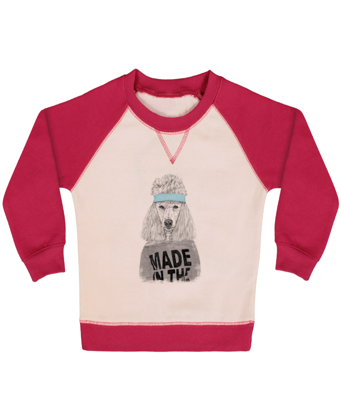 Sudadera Bebé Cuello Redondo Mangas Contraste 80's bitch por Balàzs Solti