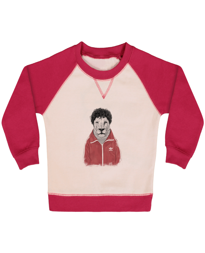 Sweatshirt Baby crew-neck sleeves contrast raglan Chas by Balàzs Solti