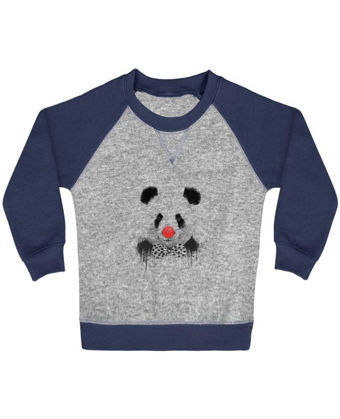 Sweat bébé manches contrastée Clown par Balàzs Solti