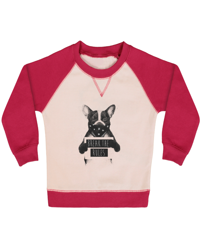 Sweatshirt Baby crew-neck sleeves contrast raglan rebel_dog by Balàzs Solti