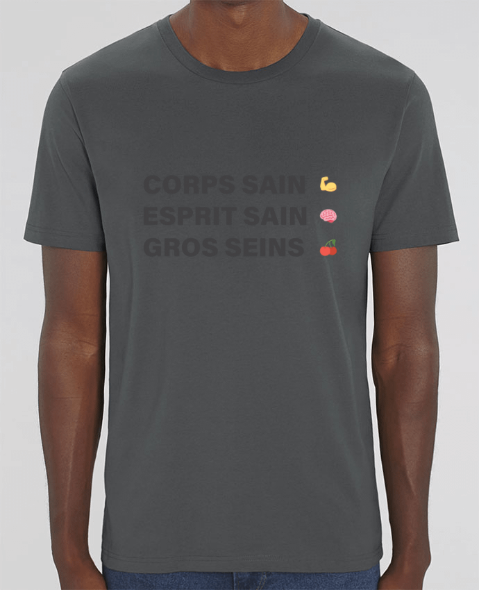 T-Shirt Corps sain Esprit Sain gros Seins by tunetoo