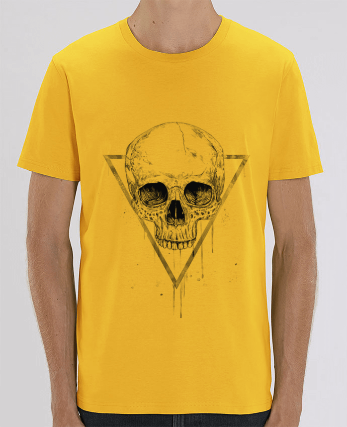 T-Shirt Skull in a triangle (bw) by Balàzs Solti