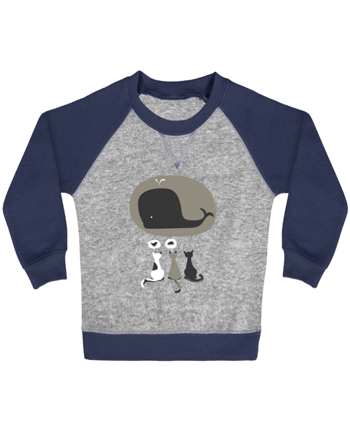 Sweat bébé manches contrastée Dream Big par flyingmouse365
