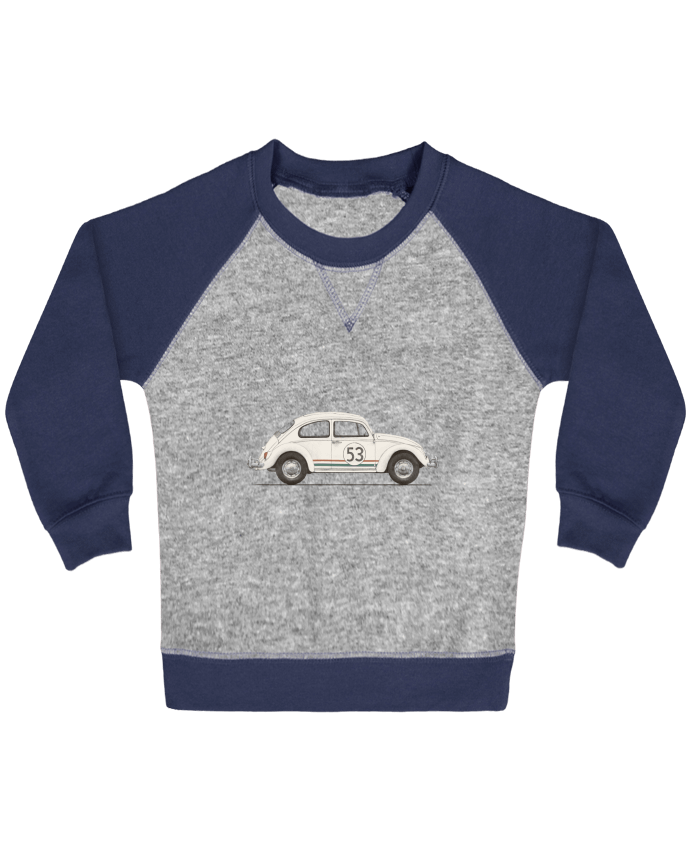 Sweatshirt Baby crew-neck sleeves contrast raglan Beetle by Florent Bodart