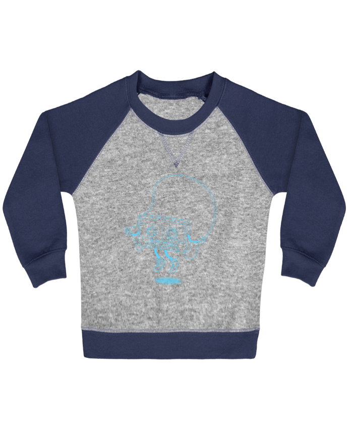 Sweat bébé manches contrastée Jumping tape par flyingmouse365