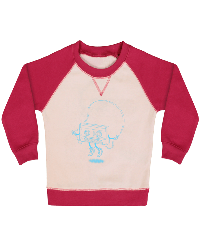 Sweatshirt Baby crew-neck sleeves contrast raglan Jumping tape by flyingmouse365
