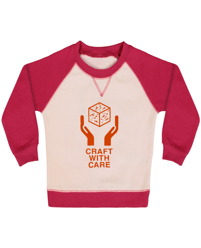 Sweatshirt Baby crew-neck sleeves contrast raglan Craft with care by Florent Bodart