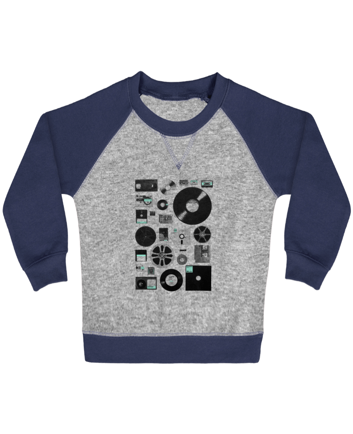 Sudadera Bebé Cuello Redondo Mangas Contraste Data por Florent Bodart