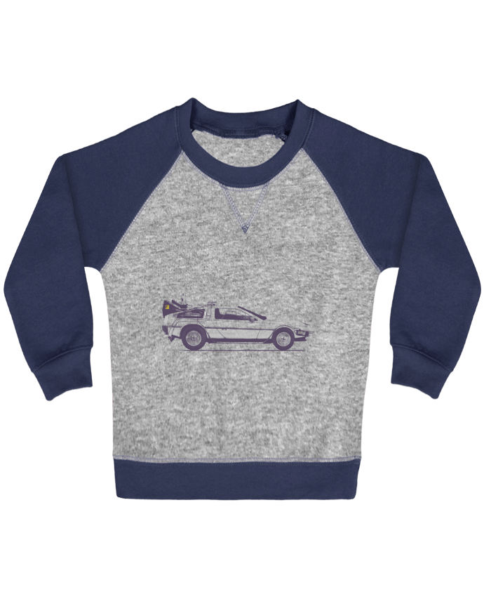 Sweat bébé manches contrastée Dolorean par Florent Bodart