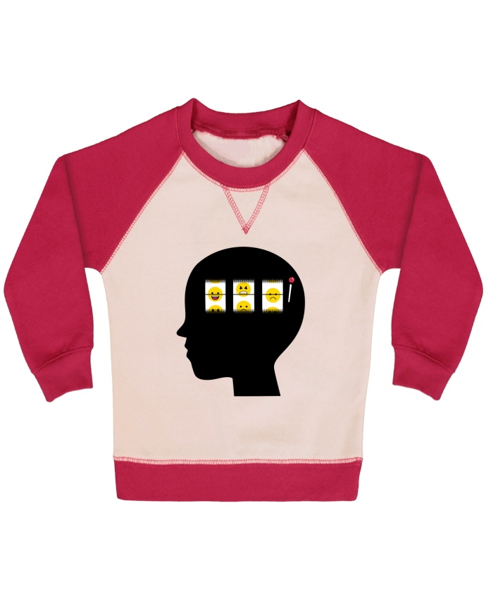 Sudadera Bebé Cuello Redondo Mangas Contraste Mood of the day por flyingmouse365