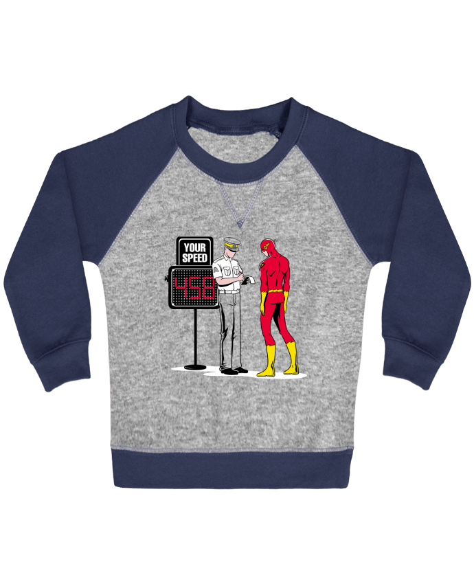 Sweat bébé manches contrastée Speed Trap par flyingmouse365
