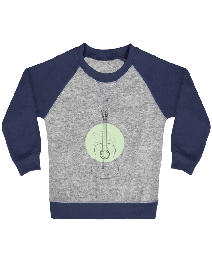 Sweat bébé manches contrastée Guitar par Florent Bodart