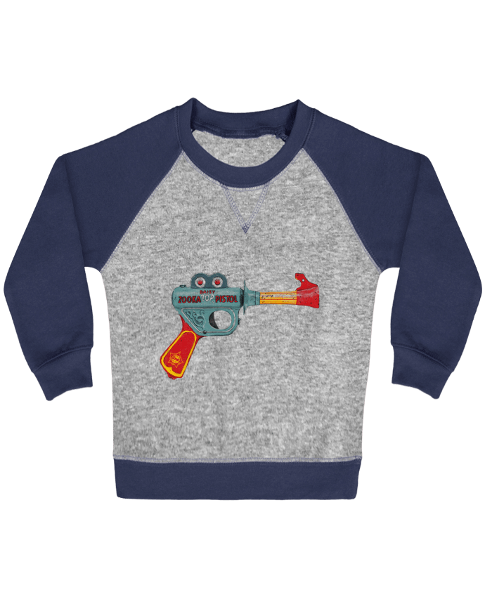 Sudadera Bebé Cuello Redondo Mangas Contraste Gun Toy por Florent Bodart