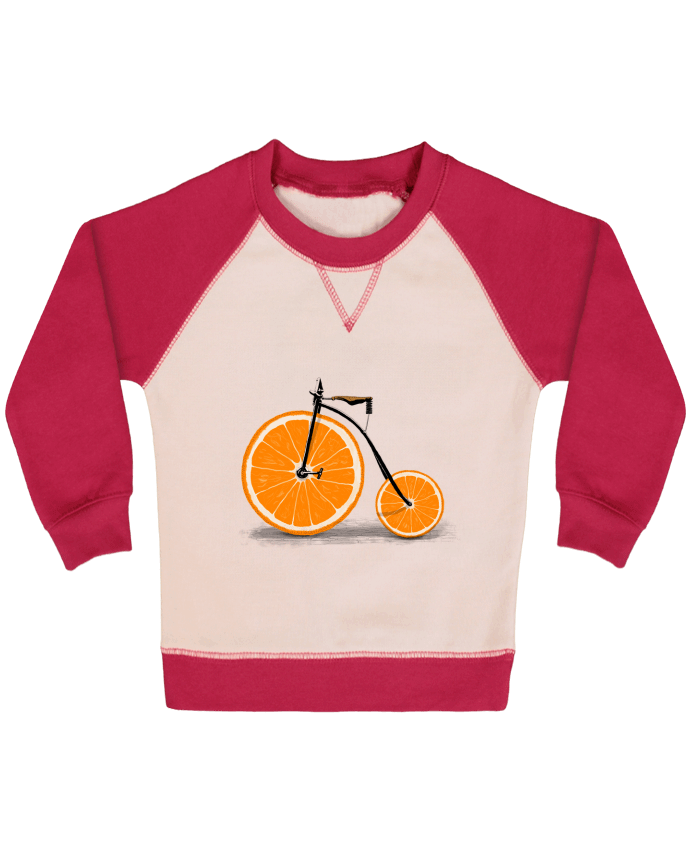 Sweatshirt Baby crew-neck sleeves contrast raglan Vitamin by Florent Bodart