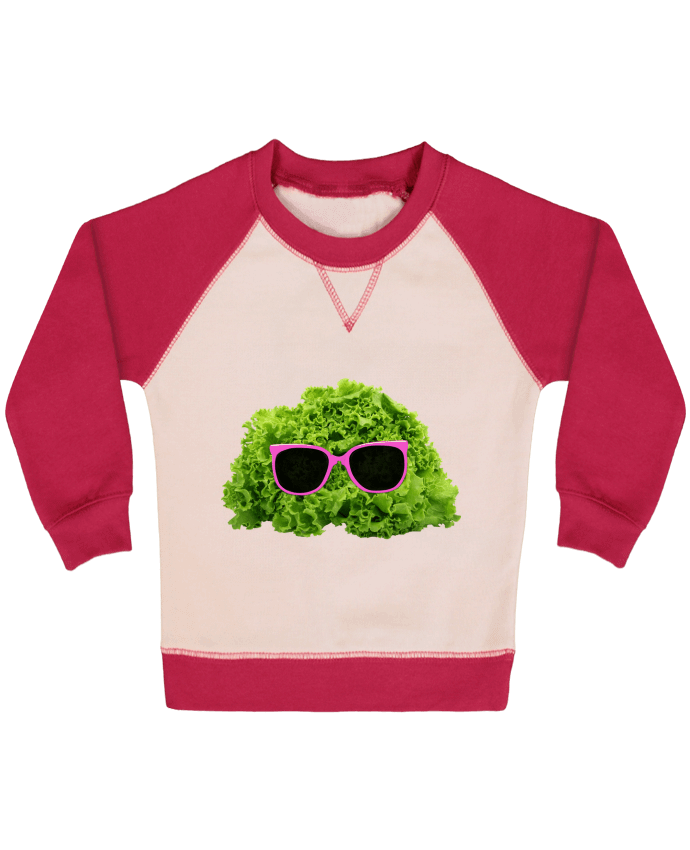 Sweatshirt Baby crew-neck sleeves contrast raglan Mr Salad by Florent Bodart
