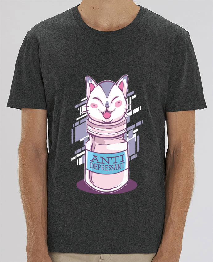 T-Shirt Anti Depressive Cat par cottonwander