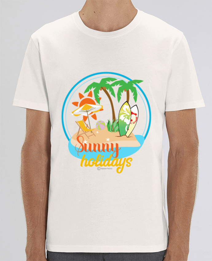 T-Shirt Sunny holidays - modèle t-shirt clair by bigpapa-factory