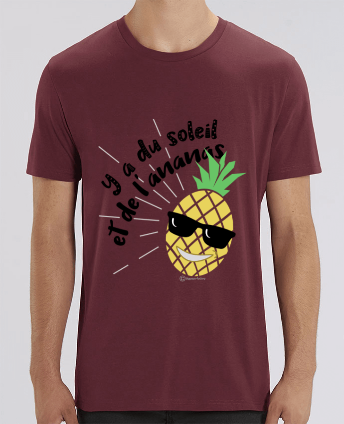 T-Shirt Y a du soleil et de l'ananas - modèle t-shirt clair by bigpapa-factory