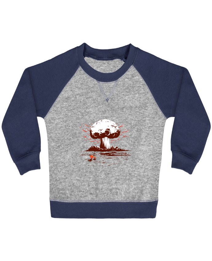 Sweat bébé manches contrastée PAPA par flyingmouse365