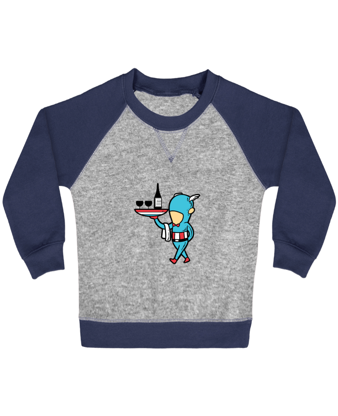 Sweat bébé manches contrastée Restaurant par flyingmouse365